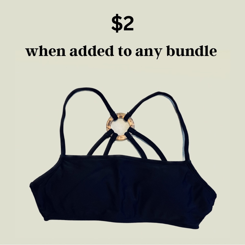 Tilly’s Full Tilt black bikini top, size Small